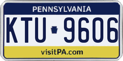 PA license plate KTU9606