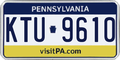 PA license plate KTU9610
