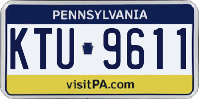 PA license plate KTU9611