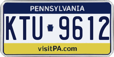 PA license plate KTU9612