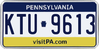 PA license plate KTU9613