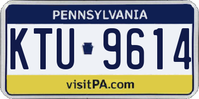 PA license plate KTU9614