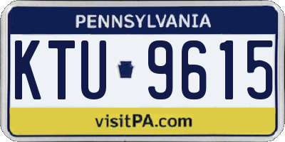 PA license plate KTU9615