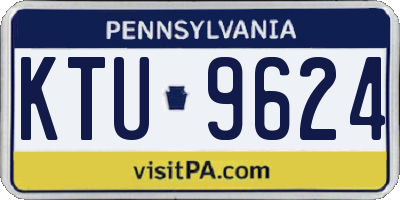 PA license plate KTU9624