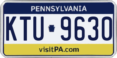 PA license plate KTU9630