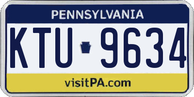 PA license plate KTU9634
