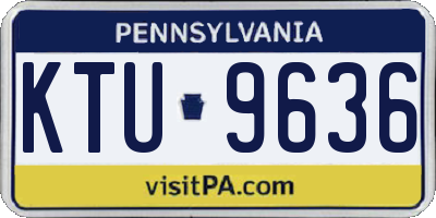 PA license plate KTU9636
