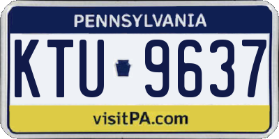 PA license plate KTU9637