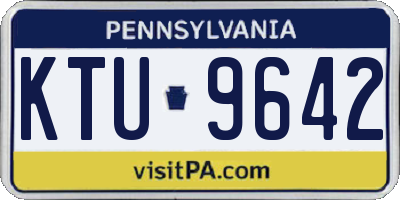 PA license plate KTU9642