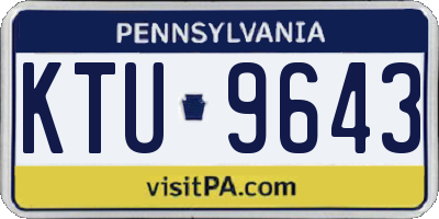 PA license plate KTU9643