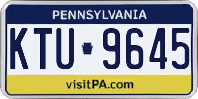 PA license plate KTU9645