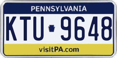 PA license plate KTU9648