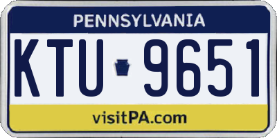 PA license plate KTU9651