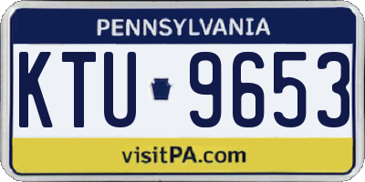 PA license plate KTU9653