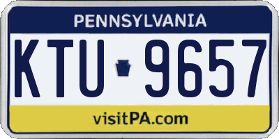 PA license plate KTU9657