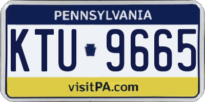 PA license plate KTU9665