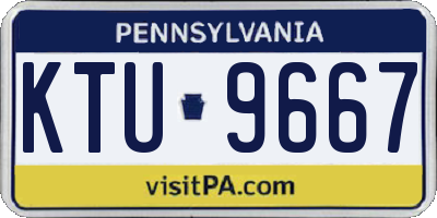 PA license plate KTU9667