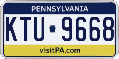 PA license plate KTU9668