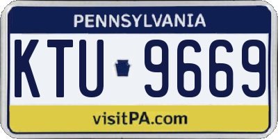 PA license plate KTU9669