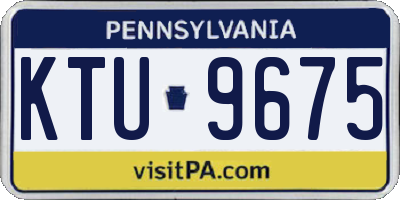 PA license plate KTU9675