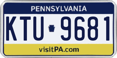 PA license plate KTU9681