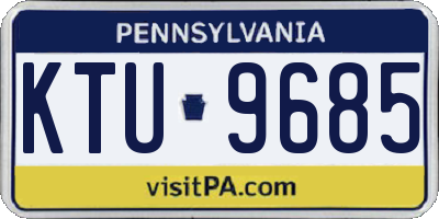 PA license plate KTU9685