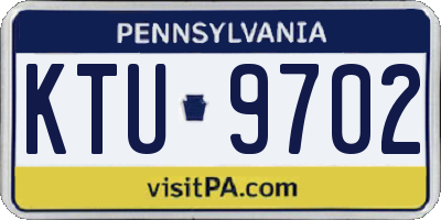 PA license plate KTU9702
