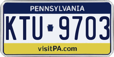 PA license plate KTU9703