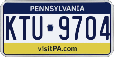 PA license plate KTU9704