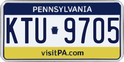 PA license plate KTU9705