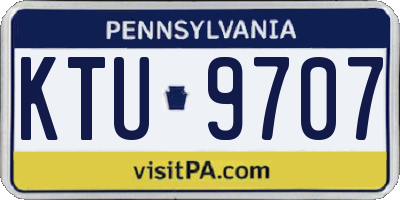PA license plate KTU9707