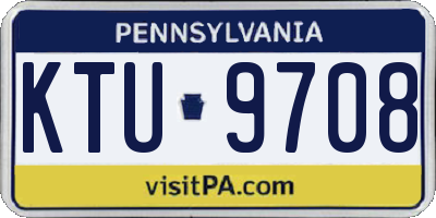 PA license plate KTU9708