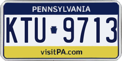 PA license plate KTU9713