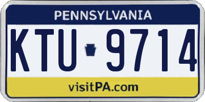 PA license plate KTU9714