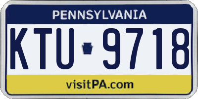 PA license plate KTU9718