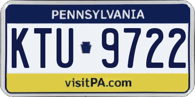 PA license plate KTU9722