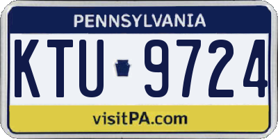 PA license plate KTU9724