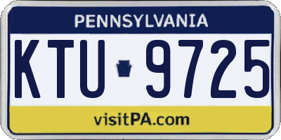 PA license plate KTU9725