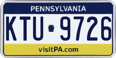 PA license plate KTU9726