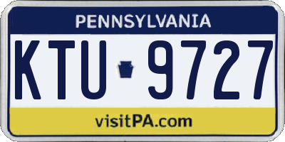 PA license plate KTU9727