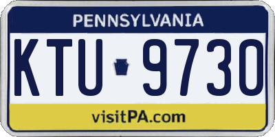 PA license plate KTU9730