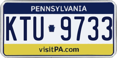 PA license plate KTU9733