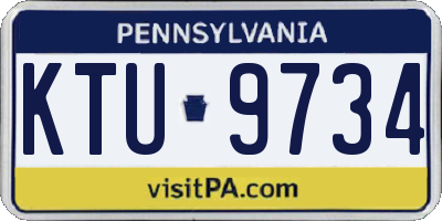 PA license plate KTU9734