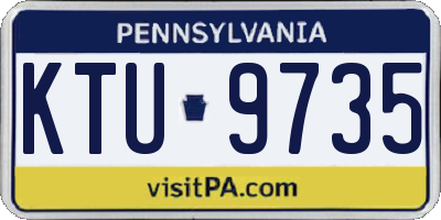 PA license plate KTU9735