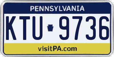 PA license plate KTU9736