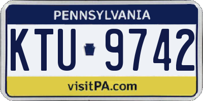 PA license plate KTU9742