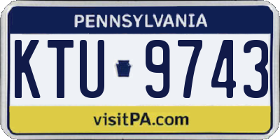 PA license plate KTU9743