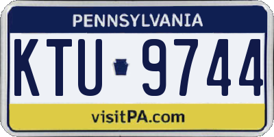 PA license plate KTU9744
