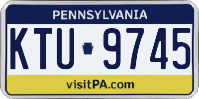 PA license plate KTU9745