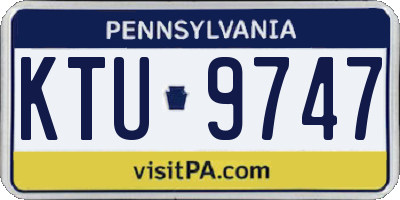 PA license plate KTU9747